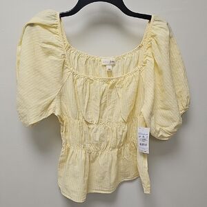 Yellow Smocked Top